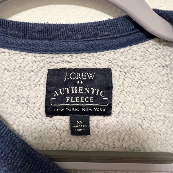 J.Crew Mens XS Blue Fleece Crewneck Pullover Sweatshirt - Picture 2 of 6
